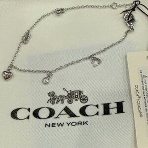 🪷 NWT Coach Silver Charm Bracelet